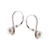 Elegante Ohrringe aus 925 Silber mit Perlen und...