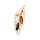 Anhänger rosévergoldet aus 925 Silber mit Kirsch-, Cognac- und Zitronenbernstein