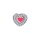 Sokolov Bead-Anhänger Herz aus 925 Silber mit Zirkonia und Emaille
