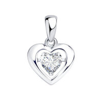 Diamant Anhänger Herz aus Silber 925 mit Zirkonia