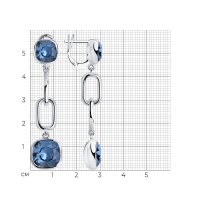 Sokolov Ohrhänger aus 925 Silber mit blauen Kristallen